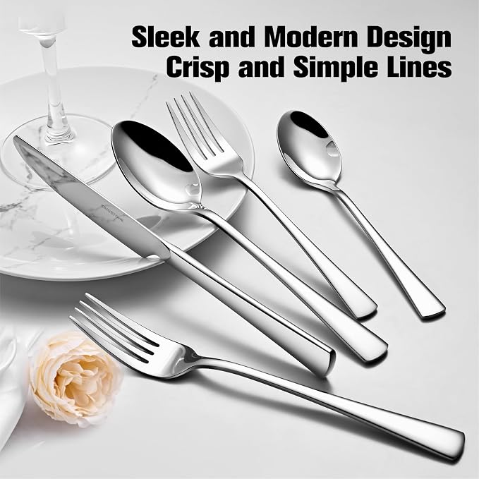 18/10 Flatware set for 6, 30 Piece Stainless Steel Silverware Cutlery Set | - Image 5