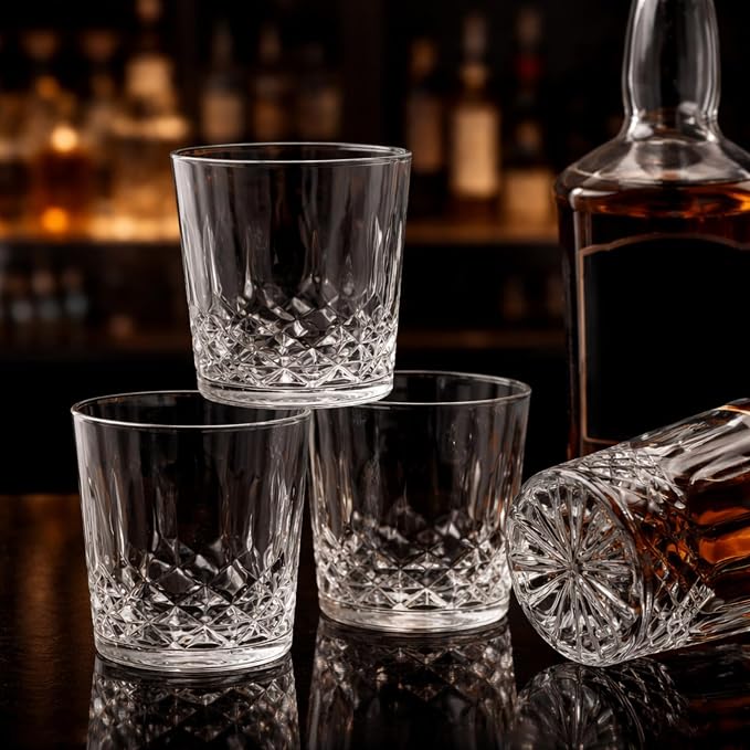 Yungyan 100 Pcs Plastic Clear Whiskey Glasses, 10 oz Unbreakable Reusable Old - Image 9