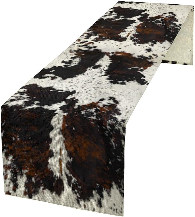Cow Print Table Runner, 13x60 Inch by Yearn+Jear