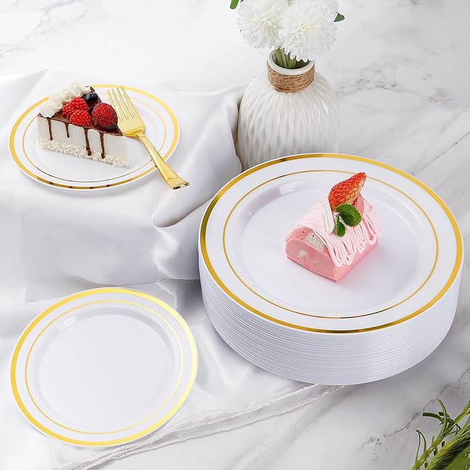 420 Pieces Gold Disposable Plates - Image 6