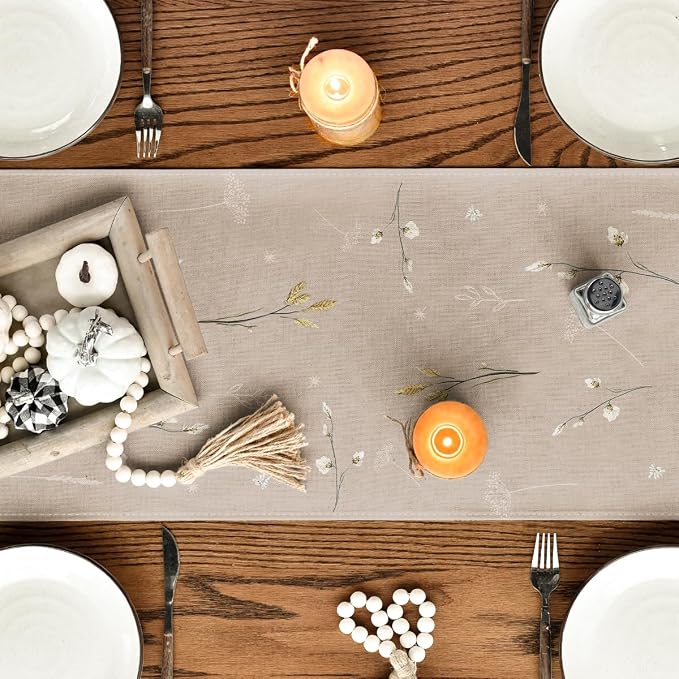 Artoid Mode 210 GSM Fall Table Runner 13x120 Inch Home Party Decor | Pumpkins - Image 4