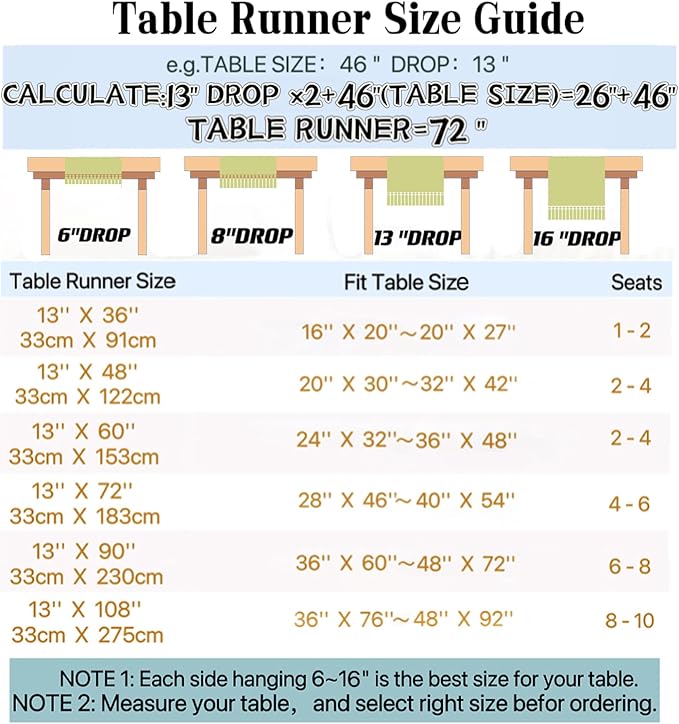 Cotton Linen Table Runner, 13x72 Inch Light Coffee - Image 7