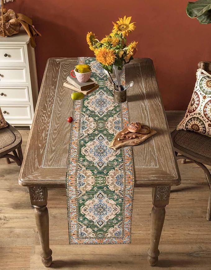Boho Table Runners 72 Inches Long, Vintage Western Kitchen Dining Tables - Image 4