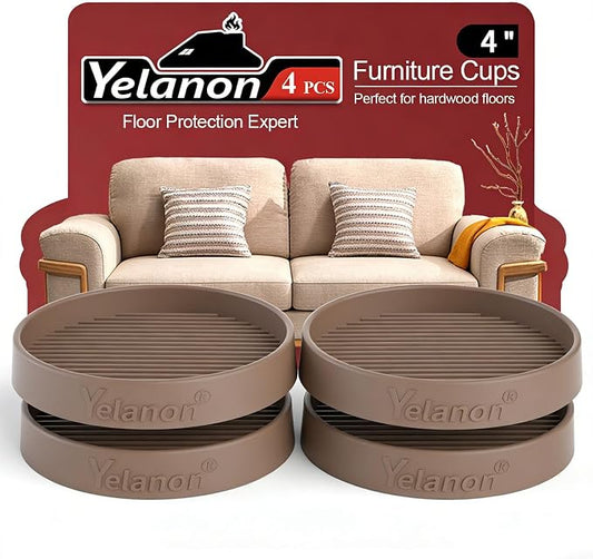 Furniture Pads for Hardwood Floors, Round Non Skid Floor Protectors for by Yelanon