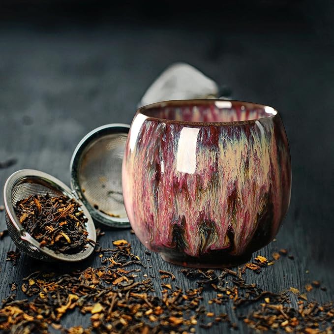 4X Ceramic Mug Teacup Kitchen Utensils Coffee Mug Infuser Handmade Ceramic - Image 6