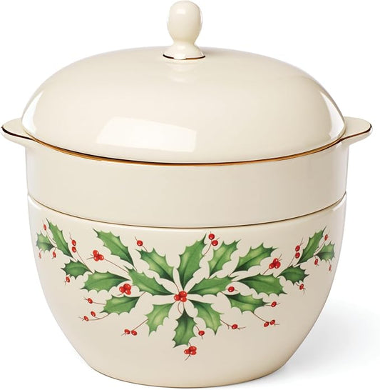Lenox Holiday Serveware Collection, Porcelain Tableware, Stackable Bowl Set by Lenox