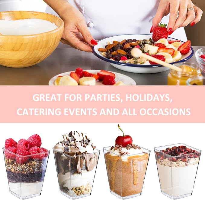 Eupako 160 Pack 5 OZ Plastic Mini Dessert Cups - Image 7