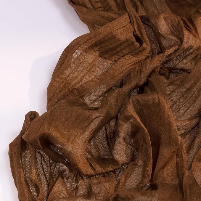 DeZerlor Brown Cheesecloth Table Runners 10 Pack Fall Runners | 120Inch Gauze - Image 3