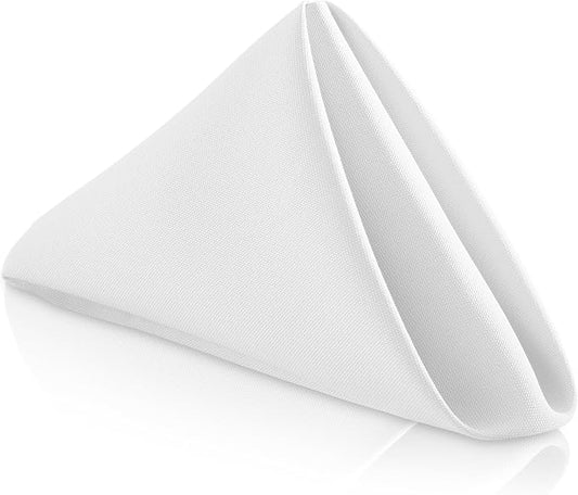 Lann's Linens Set of 12 Cloth Dinner Napkins, 17-inch Polyester Napkins by LannsLinens