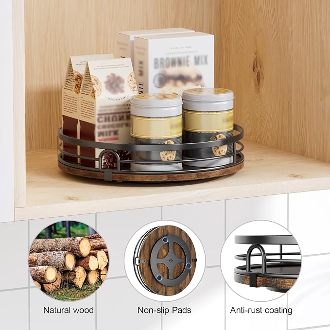 LAMU 2 Pack 9'' 10'' Lazy Susan Turntable Organizer - Image 4