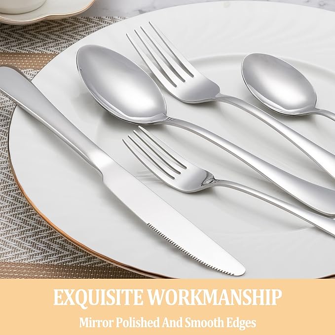 40 Piece Silverware Set Service - Image 4