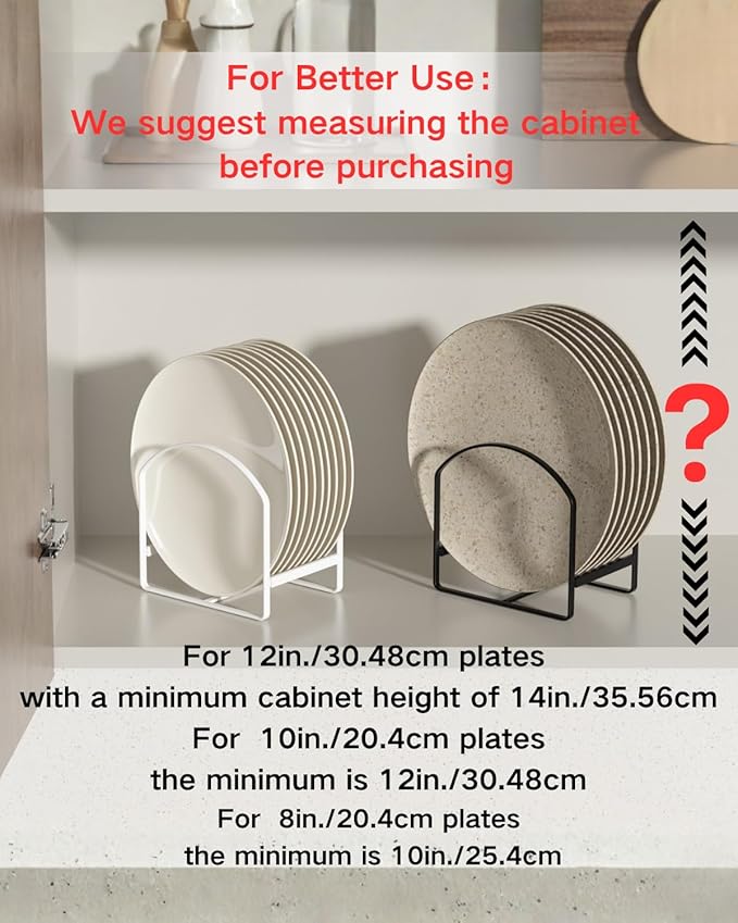 4 Pack Kitchen Plate Holder Organizer - Image 6