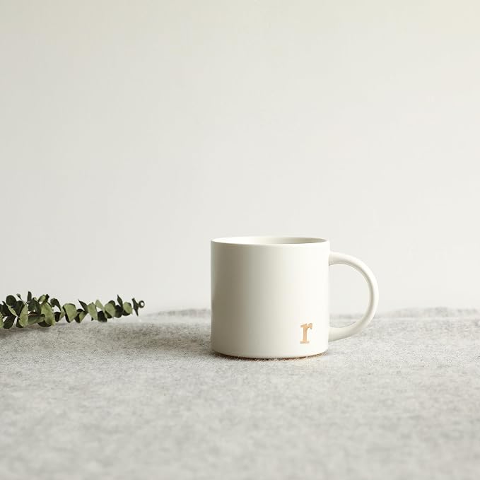 COLLECTIVE HOME Ceramic Coffee Mug, 15 oz Monogram Cup - Image 6