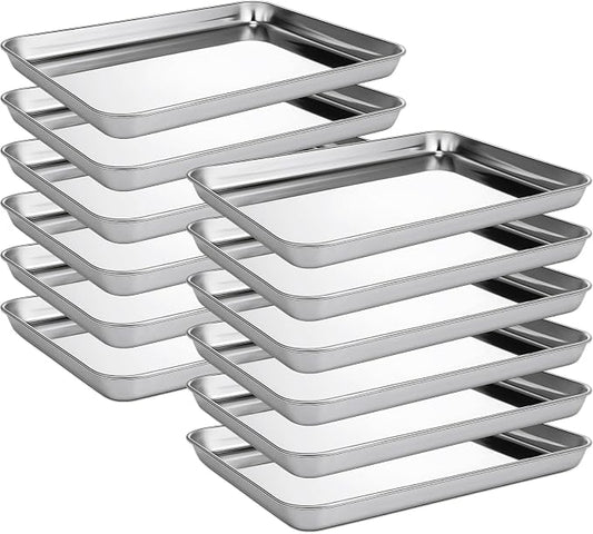 Zopeal 12 Pcs Metal Serving Trays by Zopeal
