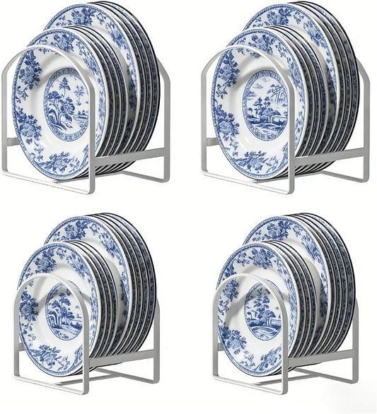 4 Pack Kitchen Plate Holder Organizer by LINFIDITE