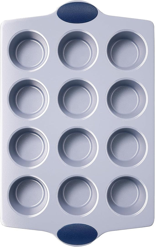 BRONYPRO 12-Cup Non Toxic Nonstick Ceramic Muffin Pan & Cupcake Tin, PFOA & by Bronypro