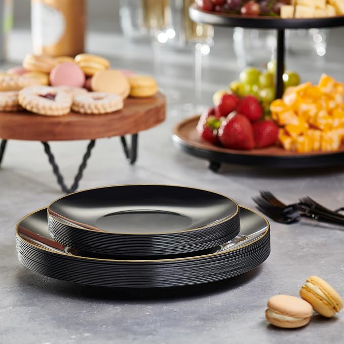 PLASTICPRO 32 Piece Combo Plate Set includes 16-7'' inch Plates & 16-10'' inch - Image 4