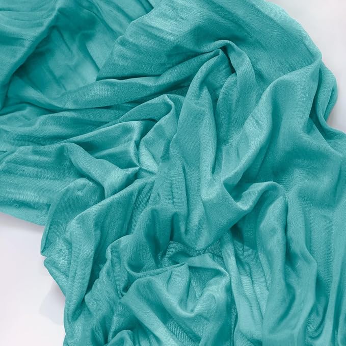 Teal Cheesecloth Table Runner 10ft Rustic Gauze Summer Decororations | - Image 4