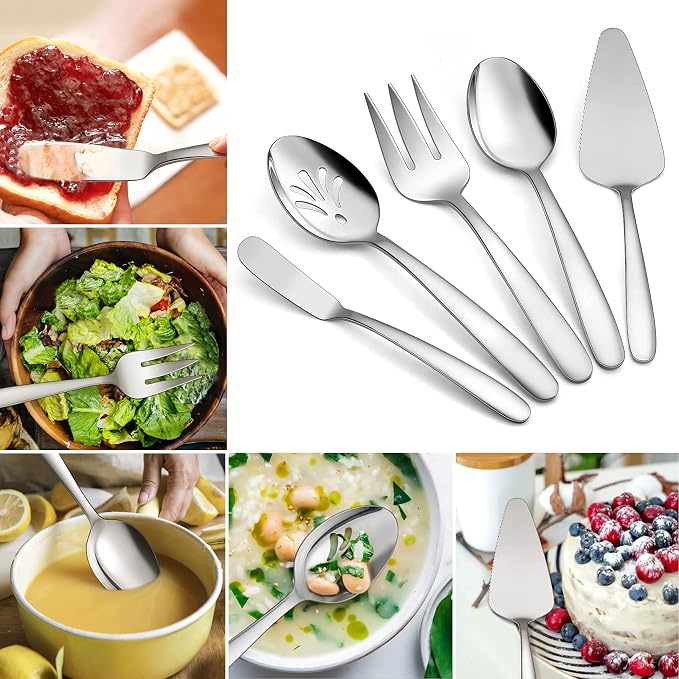 LIANYU 45-Piece Heavy Duty Silverware Set - Image 3