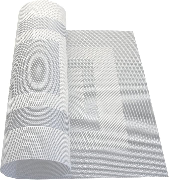 PIGCHCY Placemats Set of 6, Washable Woven Vinyl Kitchen Table Mats Non Slip - Image 6