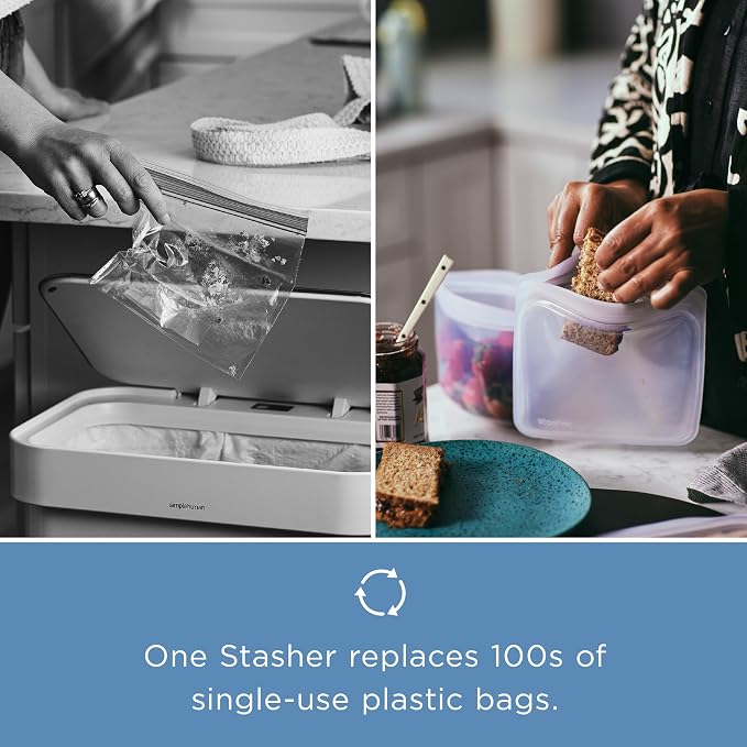 Stasher Premium Reusable Silicone Food Storage Bowl, Deep Ocean, 4-Cup | - Image 8