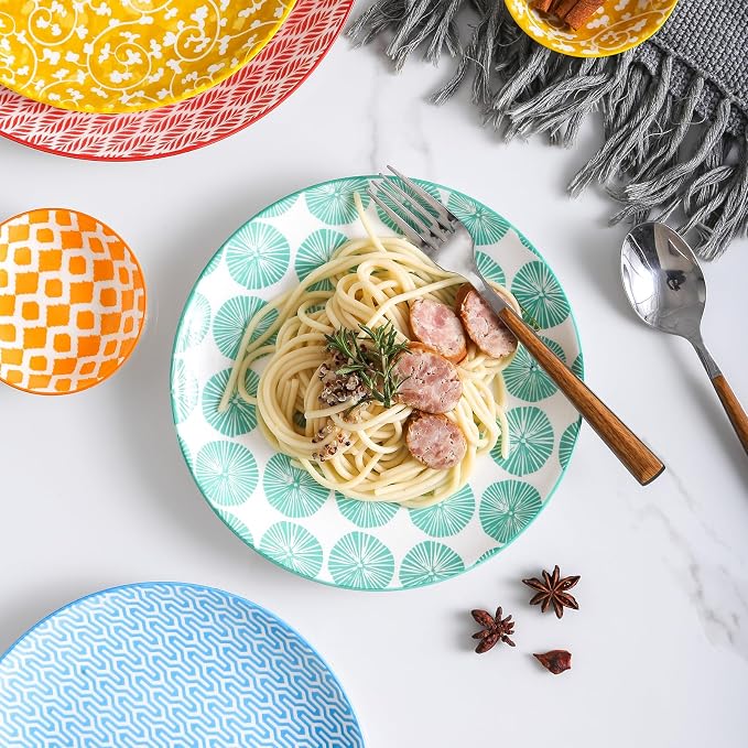 Selamica Ceramic Dinnerware Sets, 16 Pieces Dishes Set - Image 4