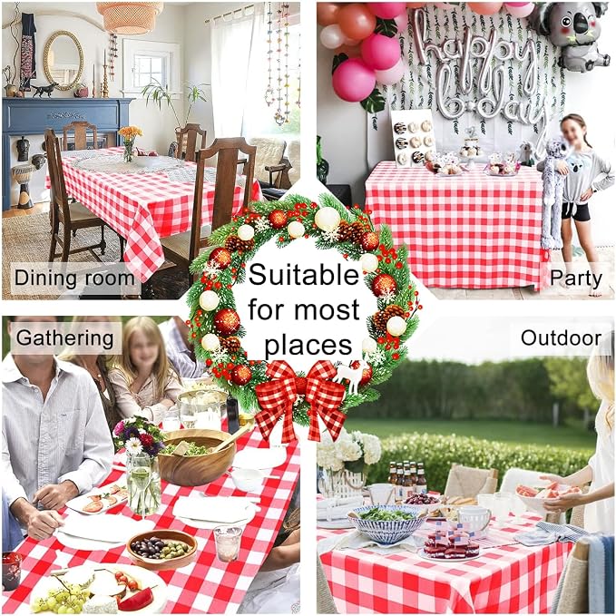 Checkered Rectangle Tablecloth - Image 6