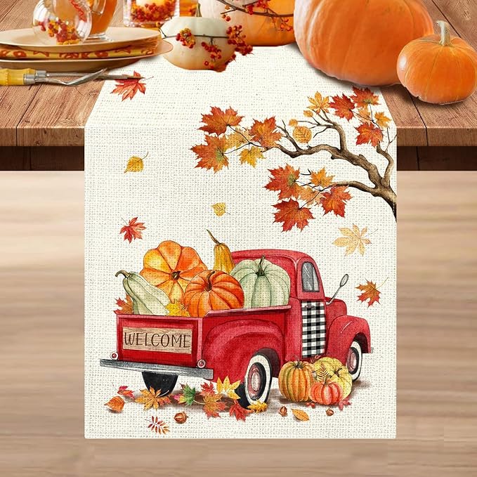 Bonsai Tree Fall Table Runner 120, Fall Runners by BonsaiTree
