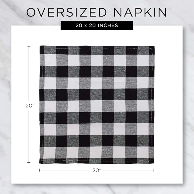 DII Checkered Tabletop Collection 100% Cotton, Machine Washable, Napkin Set - Image 10