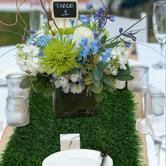 XLX TURF Green Artificial Grass Table Runner 12x120 Golf Party Decorations | - Image 8