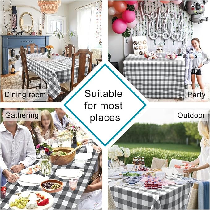 Checkered Rectangle Tablecloth - Image 2