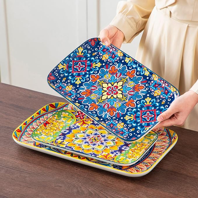 vancasso Serving Platters Set of 3, Microwave & Dishwasher Safe - Image 6