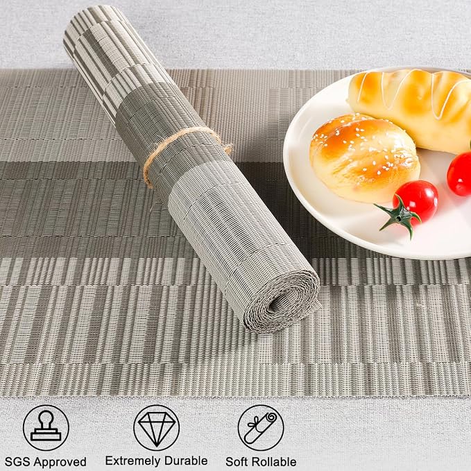 Table Runner 71 Inches Long, Vinyl Woven Farmhouse Table Runners | Washable - Image 2