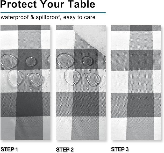 Checkered Rectangle Tablecloth - Image 2