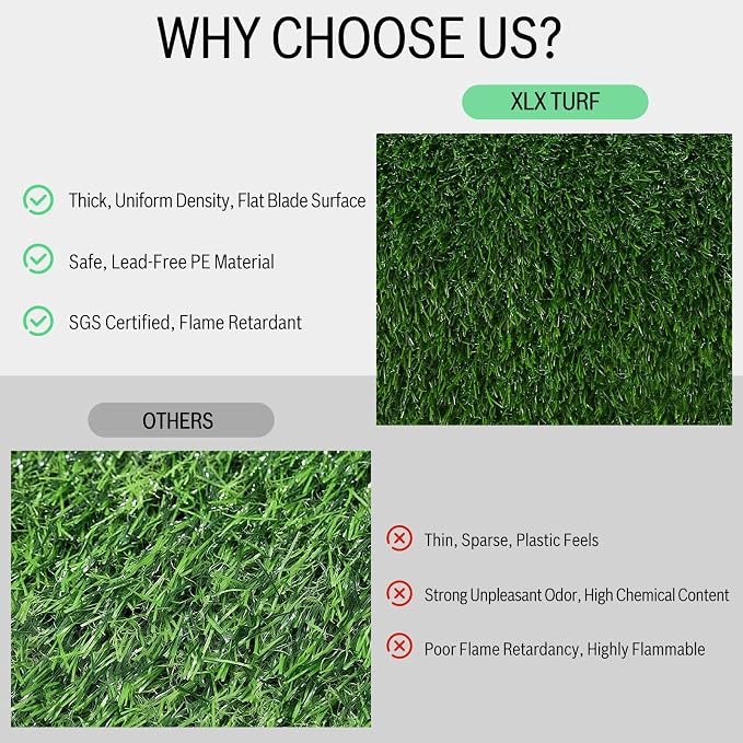 XLX TURF Green Artificial Grass Table Runner 12"x90" Golf Party Decorations | - Image 5