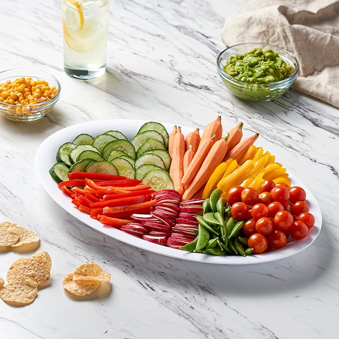White Plastic Oval Serving Trays - Image 3