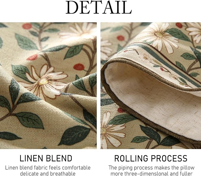 Designer Vintage Linen Table Runner, Floral Pattern, Dining Table, Thanksgiving - Image 5