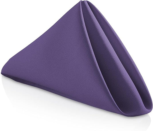 Lann's Linens Set of 144 Cloth Dinner Napkins, 17-inch Polyester Napkins by LannsLinens