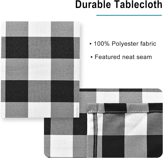 Checkered Rectangle Tablecloth - Image 4