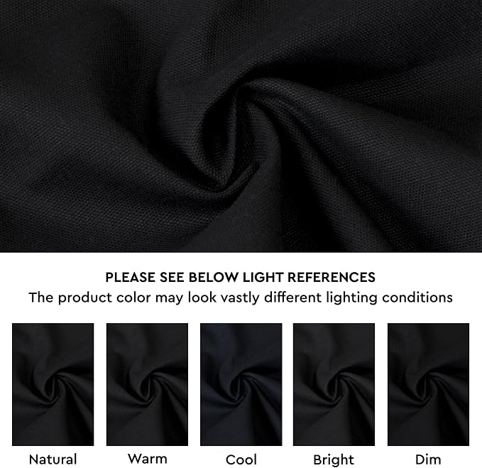 Encasa XO Table Runner, Cotton Canvas Dining Runner 13"x104" | Jet Black - Image 3