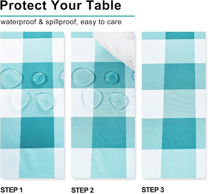 Checkered Tablecloth Rectangle, 52 x 70 Inch - Image 2