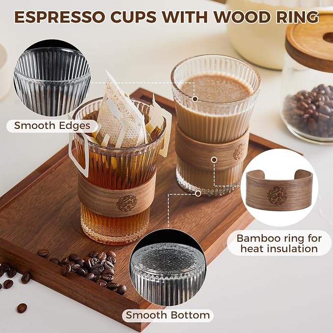 4 Pcs Espresso Coffee Tea Cups - Image 3