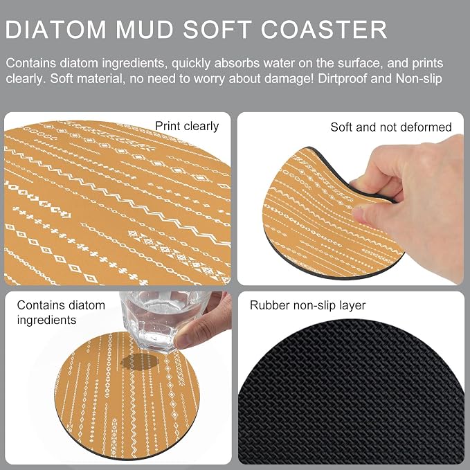 Southwestern Lines Coasters Set of 6 Absorbent Coasters - Image 5