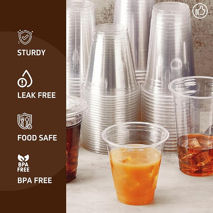 YEEHAW 12 oz. - 100 Pack Clear Plastic Cups - Image 4