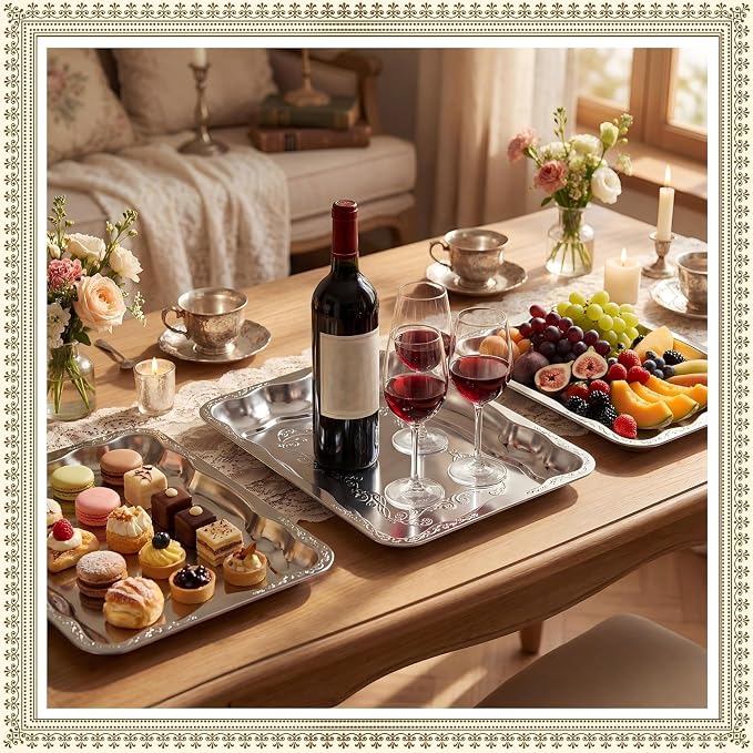 FoldTier 8 Pack Serving Trays Set - Image 2