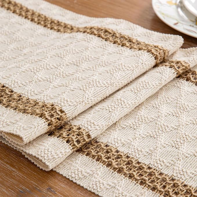 Boho Table Runner 108 Inches Long Summer Farmhouse Macrame Table Runner Cotton by Niviy
