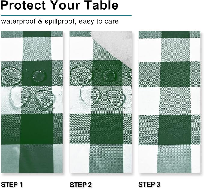 Checkered Tablecloth Square, 30 x 30 Inch - Image 3