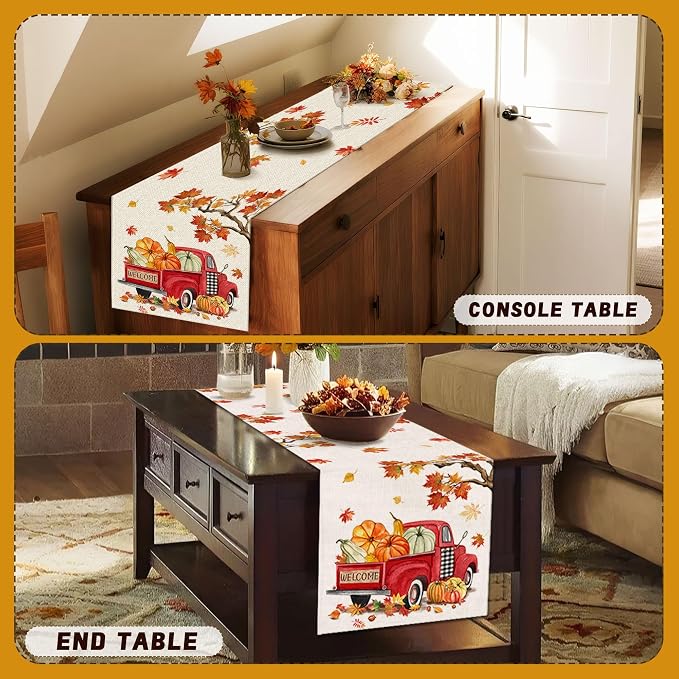 Bonsai Tree Fall Table Runners 108, Fall Runner - Image 6