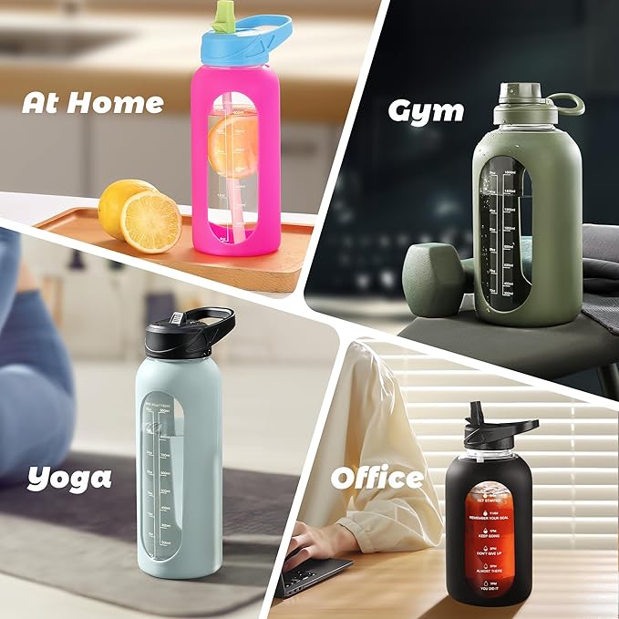 CIVAGO 64 oz Glass Water Bottle - Image 8
