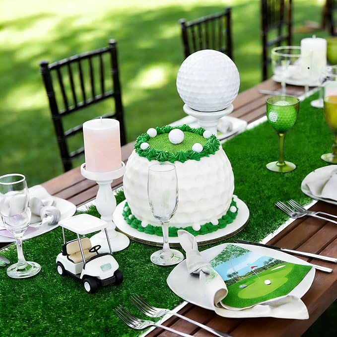 XLX TURF Green Artificial Grass Table Runner 12x132 Golf Party Decorations | - Image 3
